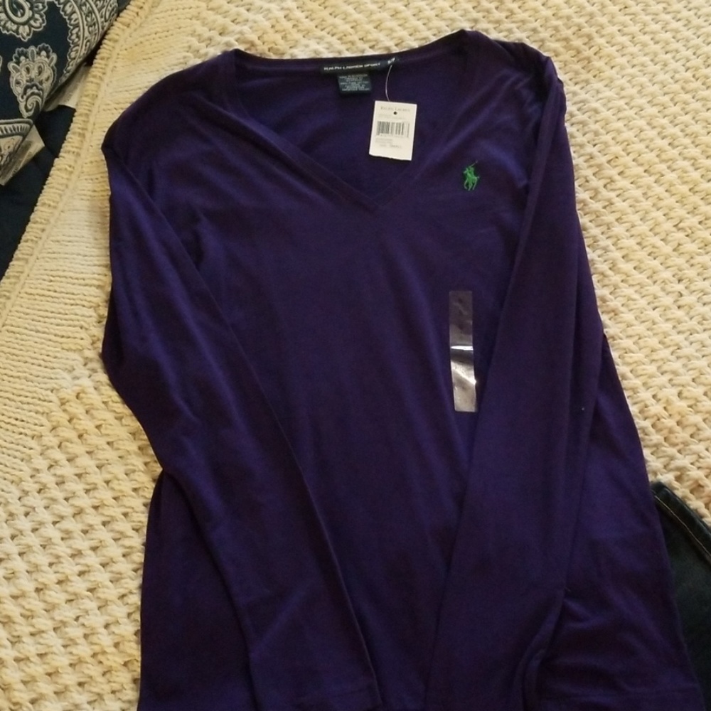 Ralph Lauren purple long sleeve shirt